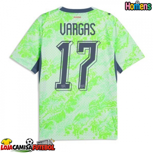 Camisa de Futebol Suíça Ruben Vargas #17 Equipamento Secundário Mundo 2026 Manga Curta